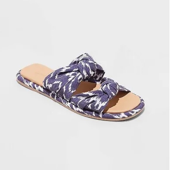 Universal Thread Shoes - Universal Thread Women's Blue Chi Slide Sandals NWT & NWOT